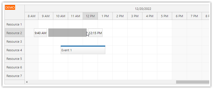 JavaScript Scheduler: Customized Snap-to-Grid