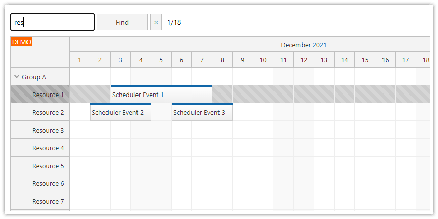Angular Scheduler: Row Searching Tutorial