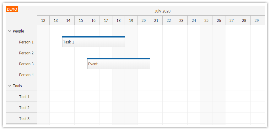 HTML5 Scheduler with Dynamic Event Loading