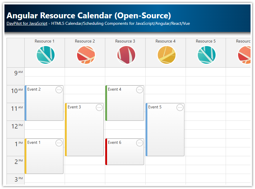 Angular Resource Calendar (Open-Source)