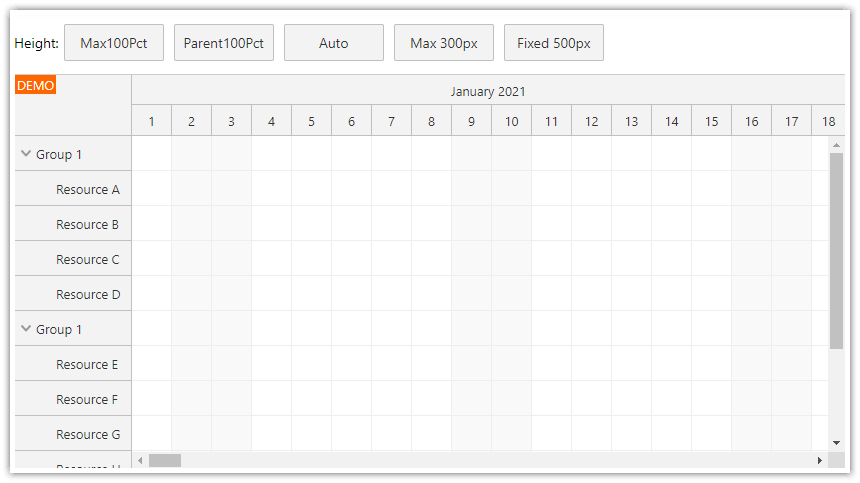 React Scheduler: Full Screen Layout