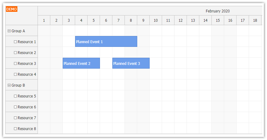 Angular 9 Scheduler Quick Start Project