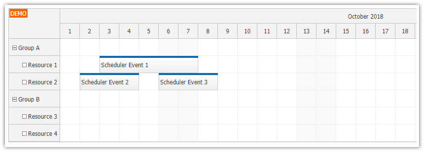 Angular 7 Scheduler Quick Start Project