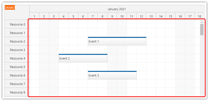 Vue Scheduler: On-Demand Event Loading