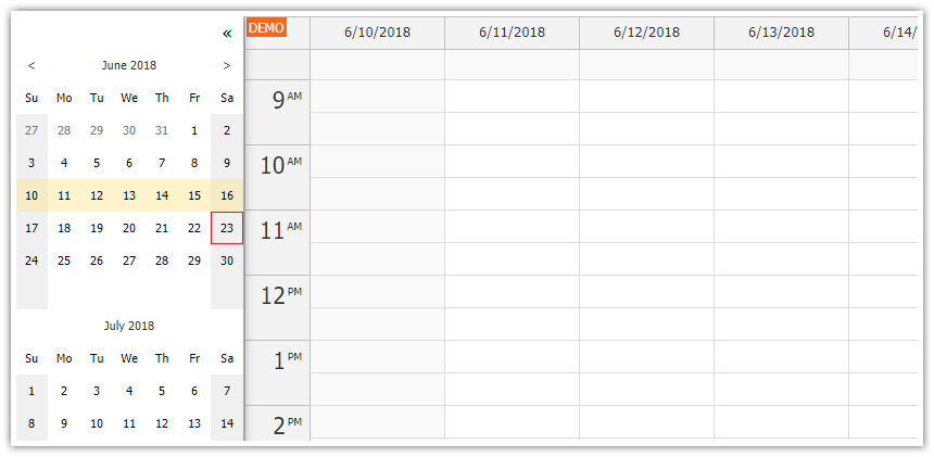 Angular Calendar: Full Screen Layout