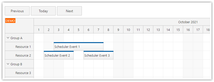 Angular Scheduler: Next/Previous Buttons