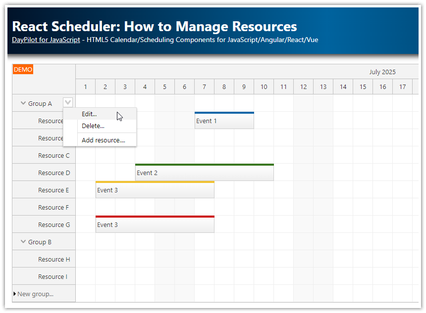 React Scheduler: How to Manage Resources