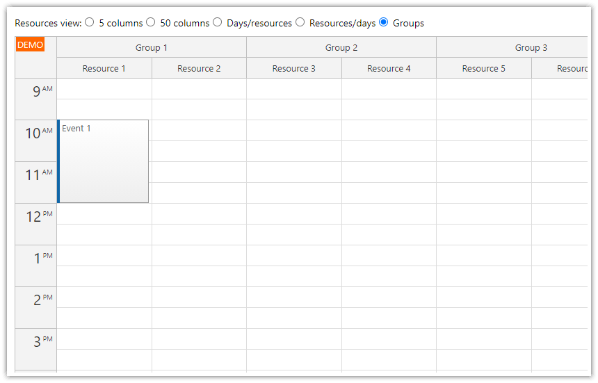 React Resource Calendar