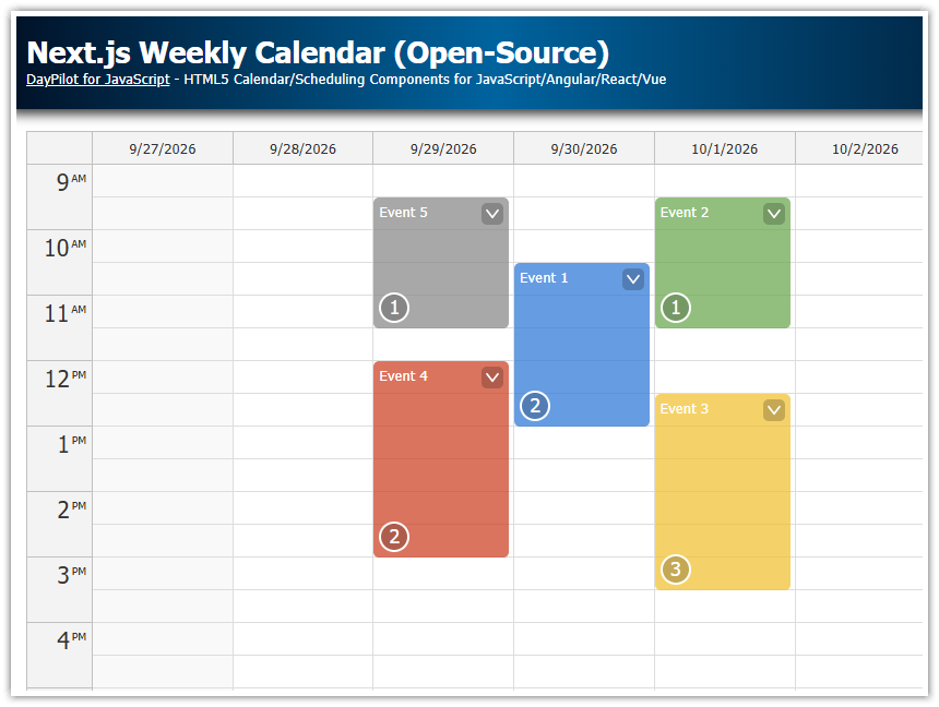 Next.js Weekly Calendar (Open-Source)