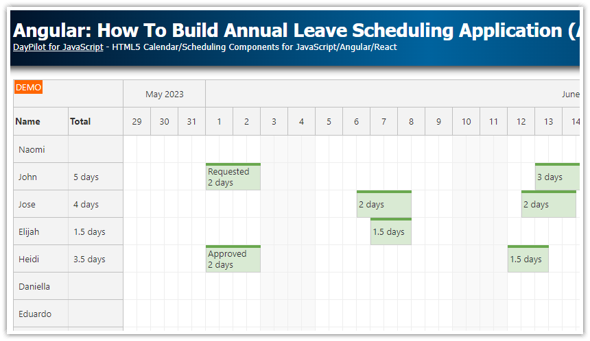 Angular: How To Build Annual Leave Scheduling Application (ASP.NET Core Backend)