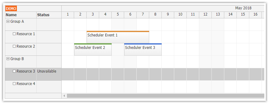 Angular 6 Scheduler Quick Start Project