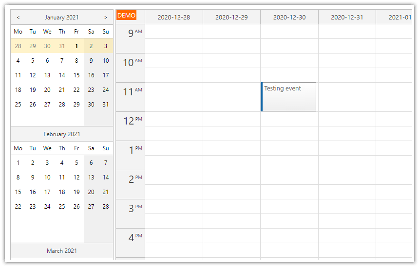 ASP NET Calendar Integration With Date Picker C VB NET DayPilot Code