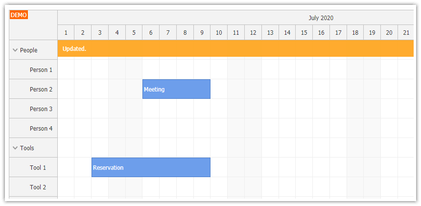 PHP Annual Leave Scheduling (JavaScript/HTML5 Frontend, MySQL Database) | DayPilot Code