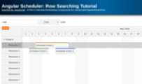 Angular Scheduler: Row Searching Tutorial