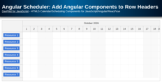 Angular Scheduler: Add Angular Components to Row Headers