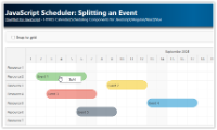 JavaScript Scheduler: Splitting an Event