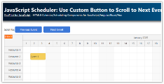 JavaScript Scheduler: Use Custom Button to Scroll to Next Event