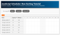 JavaScript Scheduler: Row Sorting Tutorial