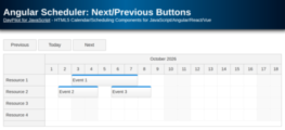Angular Scheduler: Next/Previous Buttons