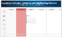 JavaScript Calendar: Selecting and Highlighting Columns