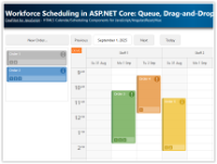 Workforce Scheduling in ASP.NET Core: Queue, Drag-and-Drop Resource Allocation, and Task Checklists