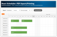 React Scheduler: PDF Export/Printing
