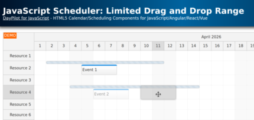 JavaScript Scheduler: Limited Drag and Drop Range