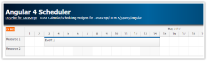 Angular 4 Scheduler Quick Start Project