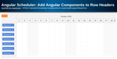 Angular Scheduler: Add Angular Components to Row Headers