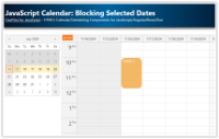 JavaScript Calendar: Blocking Selected Dates