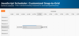 JavaScript Scheduler: Customized Snap-to-Grid