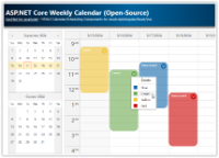 ASP.NET Core Weekly Calendar (Open-Source)
