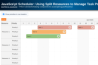 JavaScript Scheduler: Using Split Resources to Manage Task Priorities