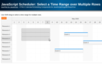JavaScript Scheduler: Select a Time Range over Multiple Rows