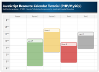 JavaScript Resource Calendar Tutorial - PHP/MySQL (Open-Source)