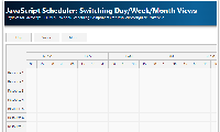 JavaScript Scheduler: Switching Day/Week/Month Views