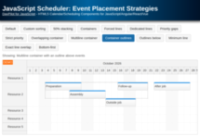JavaScript Scheduler: Event Placement Strategies