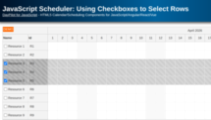 JavaScript Scheduler: Using Checkboxes to Select Rows