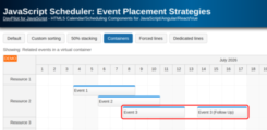 JavaScript Scheduler: Event Placement Strategies