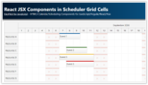 React JSX Components in Scheduler Grid Cells