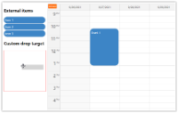 JavaScript Calendar: Custom Drop Target for External Items