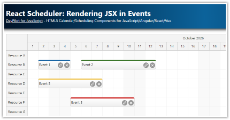 React Scheduler: Rendering JSX in Events