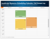 JavaScript Resource-Scheduling Calendar: Full-Screen Layout