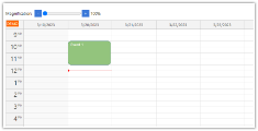 JavaScript Calendar: Use the Zoom Feature to Magnify the Calendar Grid