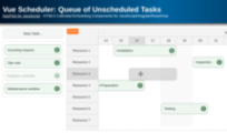 Vue Scheduler: Queue of Unscheduled Tasks