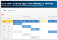 React Shift Scheduling Application (PHP/MySQL Backend)
