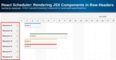 React Scheduler: Rendering JSX Components in Row Headers