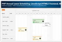 PHP Annual Leave Scheduling (JavaScript/HTML5 Frontend, MySQL Database)