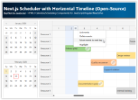Next.js Scheduler with Horizontal Timeline (Open-Source)