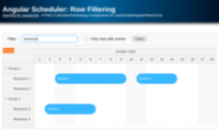 Angular Scheduler: Row Filtering